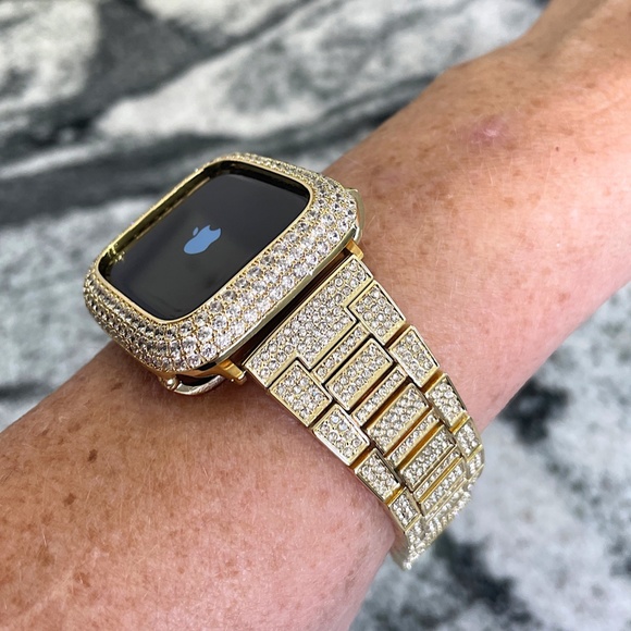 Apple Watch case and band 2 pc set yellow gold. Various sizes - Picture 4 of 5